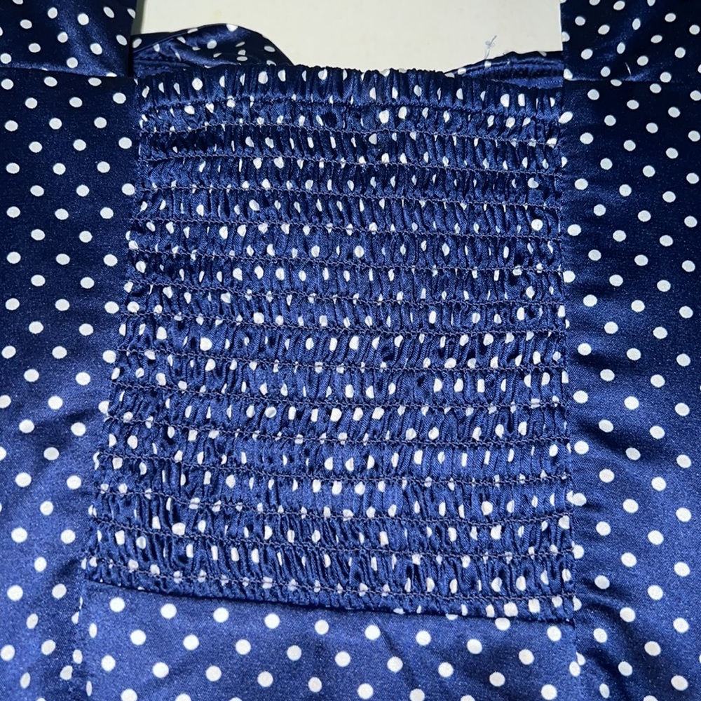 Guess Small blue/white with polka dot sleeveless dress New With Tags made - Picture 12 of 17